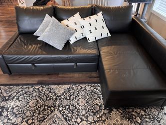 IKEA Sleeper sectional,3 seat w/storage, Bomstad black