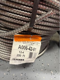 12/4 MC wire 250ft metal shield clad electric cable new