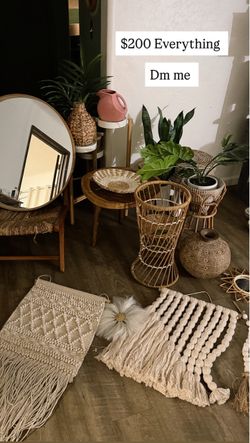 Boho living room decor