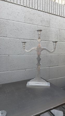 Solid Metal candelabra candle holder