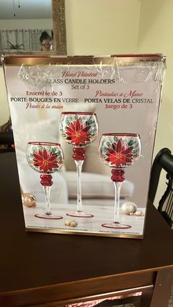 Glass candle holders