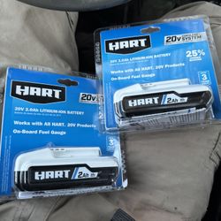 2 Hart 20v 2.0ah