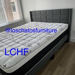 Queen size bed frame and mattress