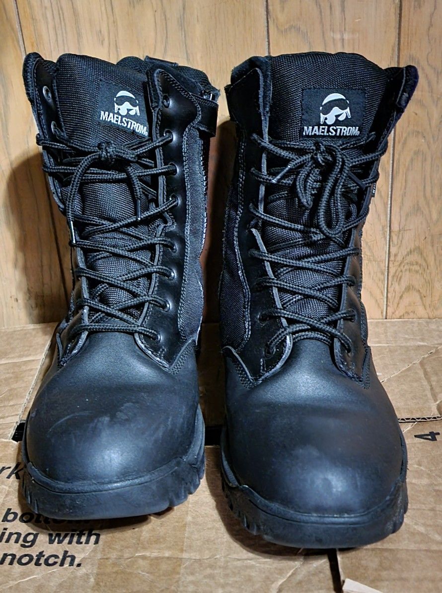 Maelstrom Tactical 8” Boots Tac Force Men’s Size 14 Wide Medium Width
Slip Resistant & Oil Resistant