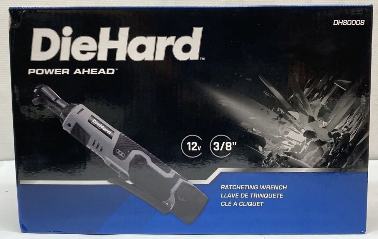 DieHard DH8008 12V Lithium Cordless 3/8" Ratcheting Wrench Kit - BRAND NEW