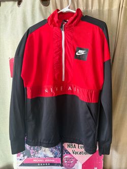 Nike Air Half-Zip Pullover Jacket Red Black