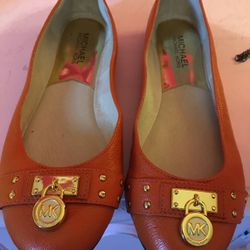 MK orange Flat shoes
