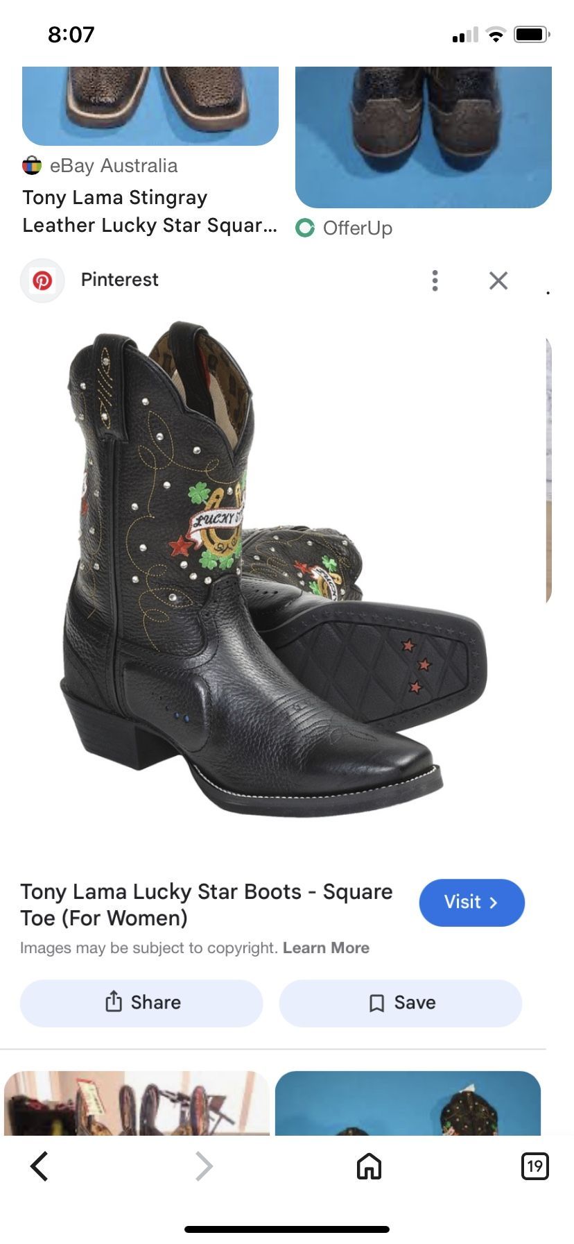 NWOT Tony Lama Lucky Star Boots