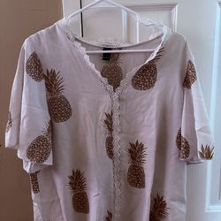 Pineapple Print Women’s Top (large) 