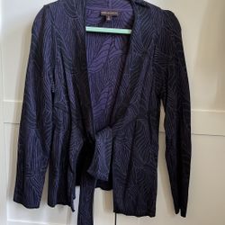 Dana Buchman front tie long sleeve sweater.