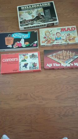 Lot of 5 Vintage Board Games