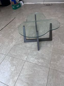 Glass coffee table