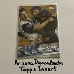 Arizona Diamondbacks Topps Short Print Insert Card.
