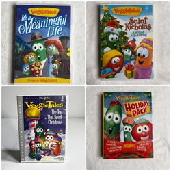 VeggieTales Christmas Holiday DVD Bundle Lot • Meaningful Life • St Nicholas • Toy That Saved Christmas