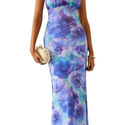 PRETTYGARDEN Women's Floral Bodycon Maxi Dress Summer Beach Sundress Sleeveless Spaghetti Strap Wedding Guest Dress