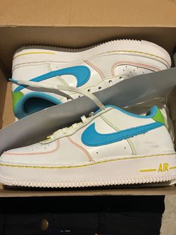Rainbow stitch Air Force 1s