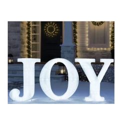 Members Mark 32” Pre-Lit Joy Sign In Cool White Brand New In Box
