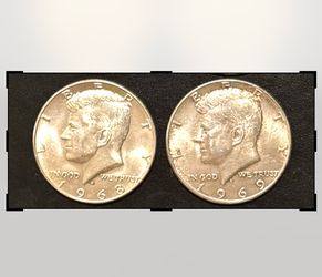 Two Kennedy Half Dollars, 40% Silver, Junk Value=2x0.4 Oz x 40% x $88/Oz=$28 Asking $25 (10% below Junk Silver Value)