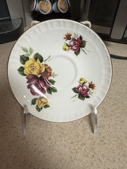 Vintage Crown Staffordshire Fine Bone China Saucer