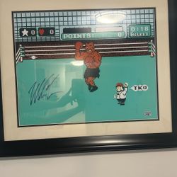 Mike Tyson signed Punch Out With Frame 