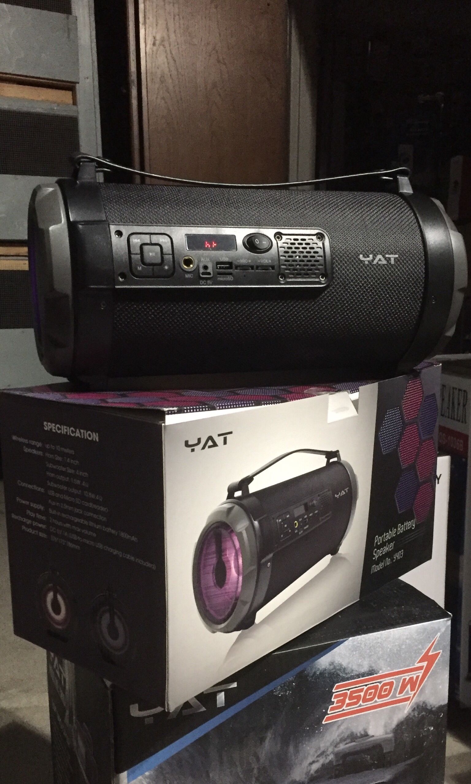Bazooka Style Rechargeable Bluetooth Speaker/aux/Fm/USB And SD Port/many Styles Available/brand New !!