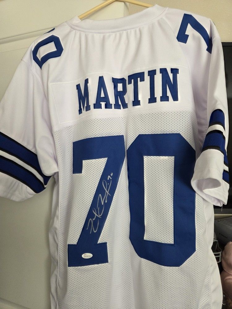 Zack Martin Autographed Dallas Cowboys Custom Jersey! JSA Authentication COA!