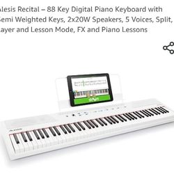 Alexis Recital White 88-Key Digital Piano Keyboard 