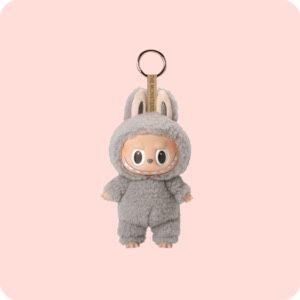 🩶Authentic Labubu Exciting Macaron Sesame Bean/Grey