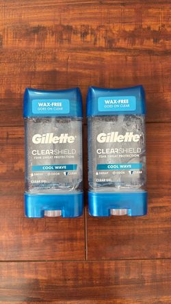 Gillette Clear Shield 72Hr Sweat Protection Clear Gel Antiperspirant Deodorant: Cool Wave; 3.8 oz Each (2 for $10)