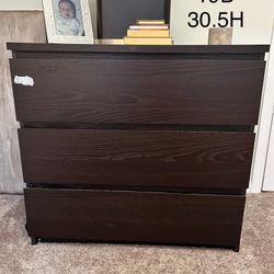 IKEA Malm full bed  with 3 drawer dresser and nightstand 