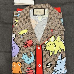 Gucci Graphic Print Shirt Silk