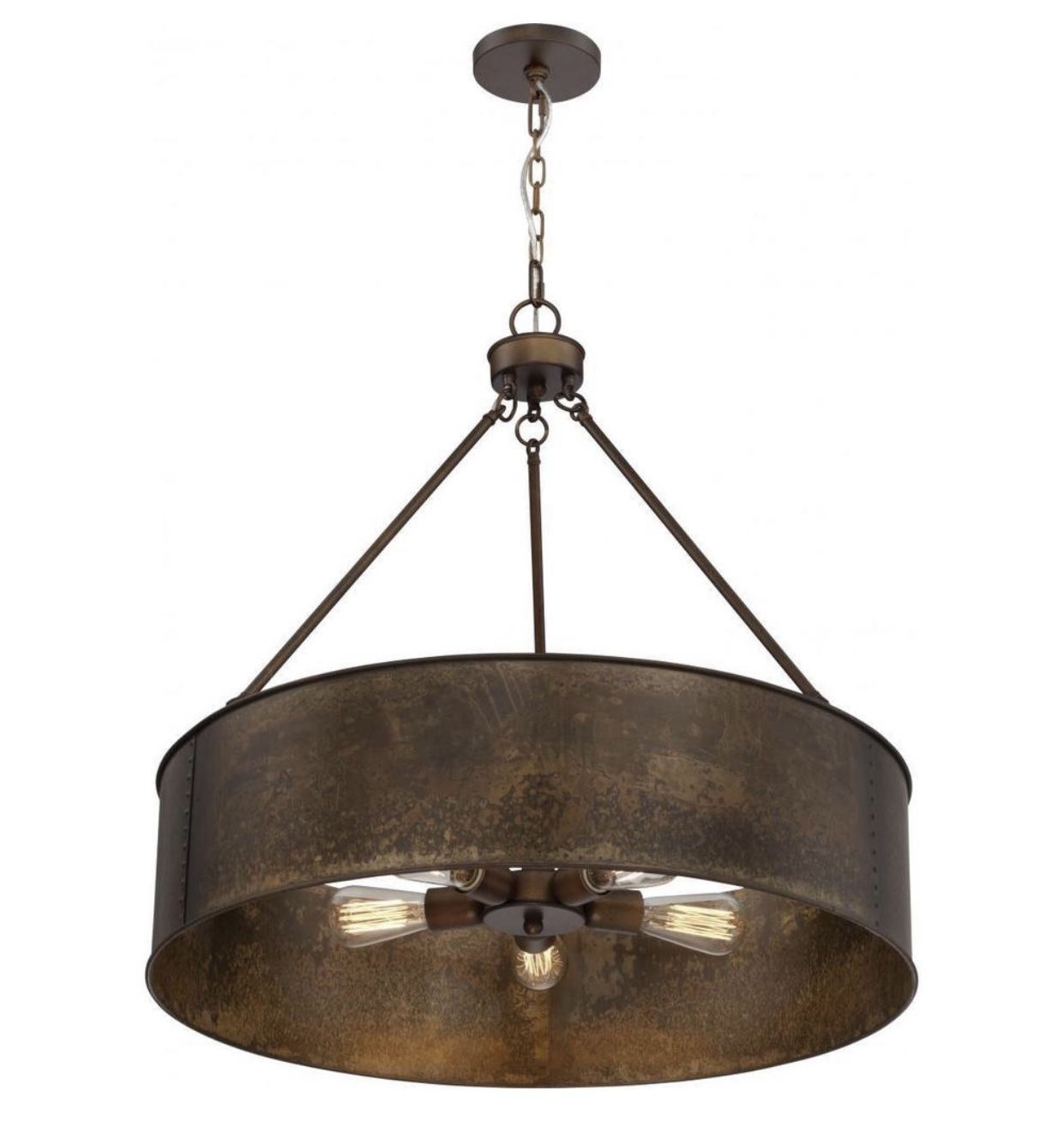Nuvo Lighting Kettle Antique Copper Finish 5-light Oversized Pendant - Diameter 30.00", Height 28" - Diameter 30.00", Height 28". MSRP $442. Our price