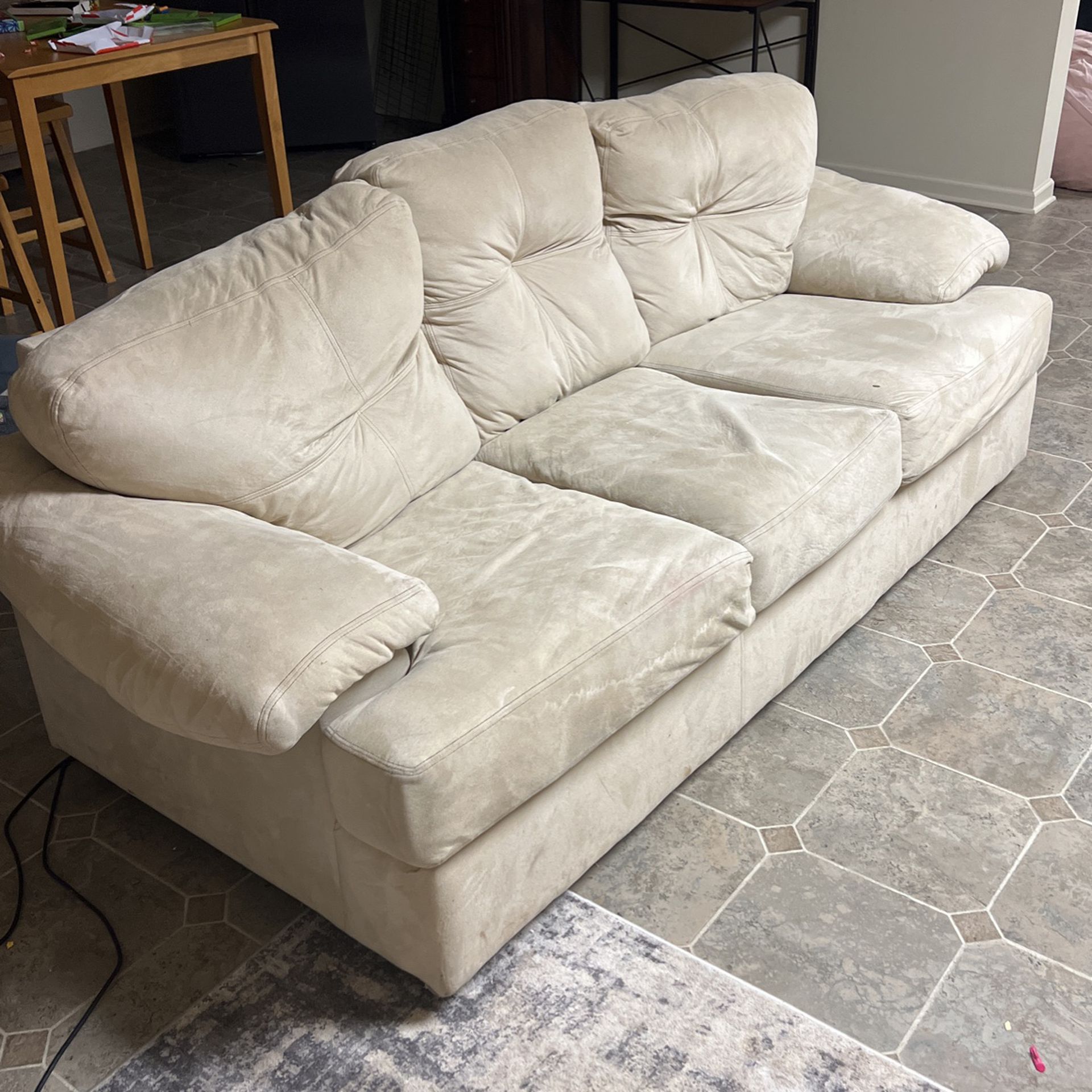 Beige Couch/Loveseat/Oversized Chair