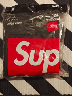 Supreme x Hanes Cushion Crew Socks 4-Pack