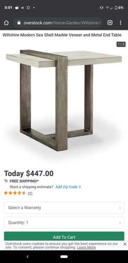 2 Premium Marble End Table