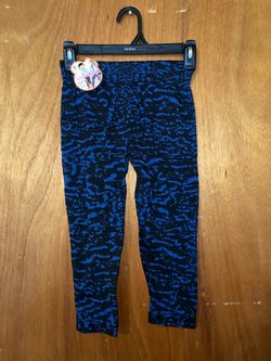 Kids Blue and Black Patterned Leggings