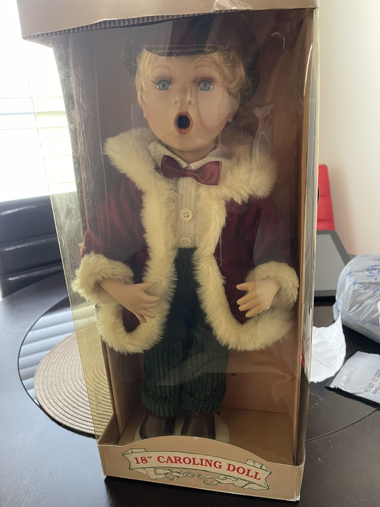 Vintage Holiday Porcelain Doll