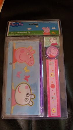 Peppa pig school supply & peppa pig coloring book with crayons