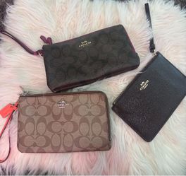 3 coach wallet wristlets : firm on the price