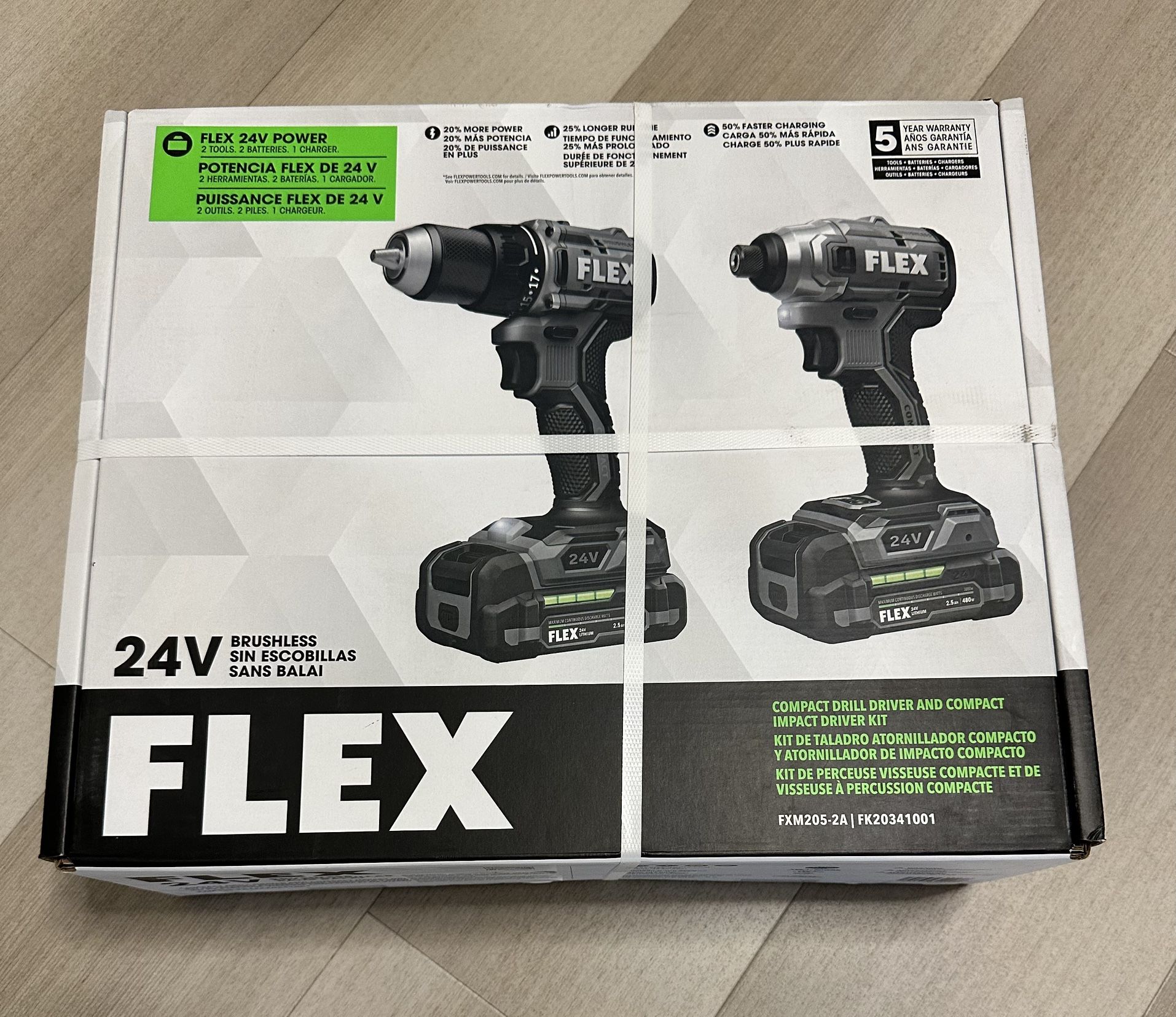 FLEX COMPACT 24-volt 2-Tool Brushless Power Tool Combo