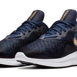 Nike Air Max Sequent 4 Navy & Gold Women's Sneakers Size 9½