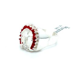 925 Sterling Silver Cubic Zirconia Jesus Cross Ring 7.35grams 159317 2