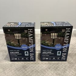 Archer Black Pathway Lights – 2 Boxes (8 Lights Total, Brand New)
