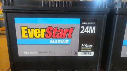 2 Everstart marine battery
