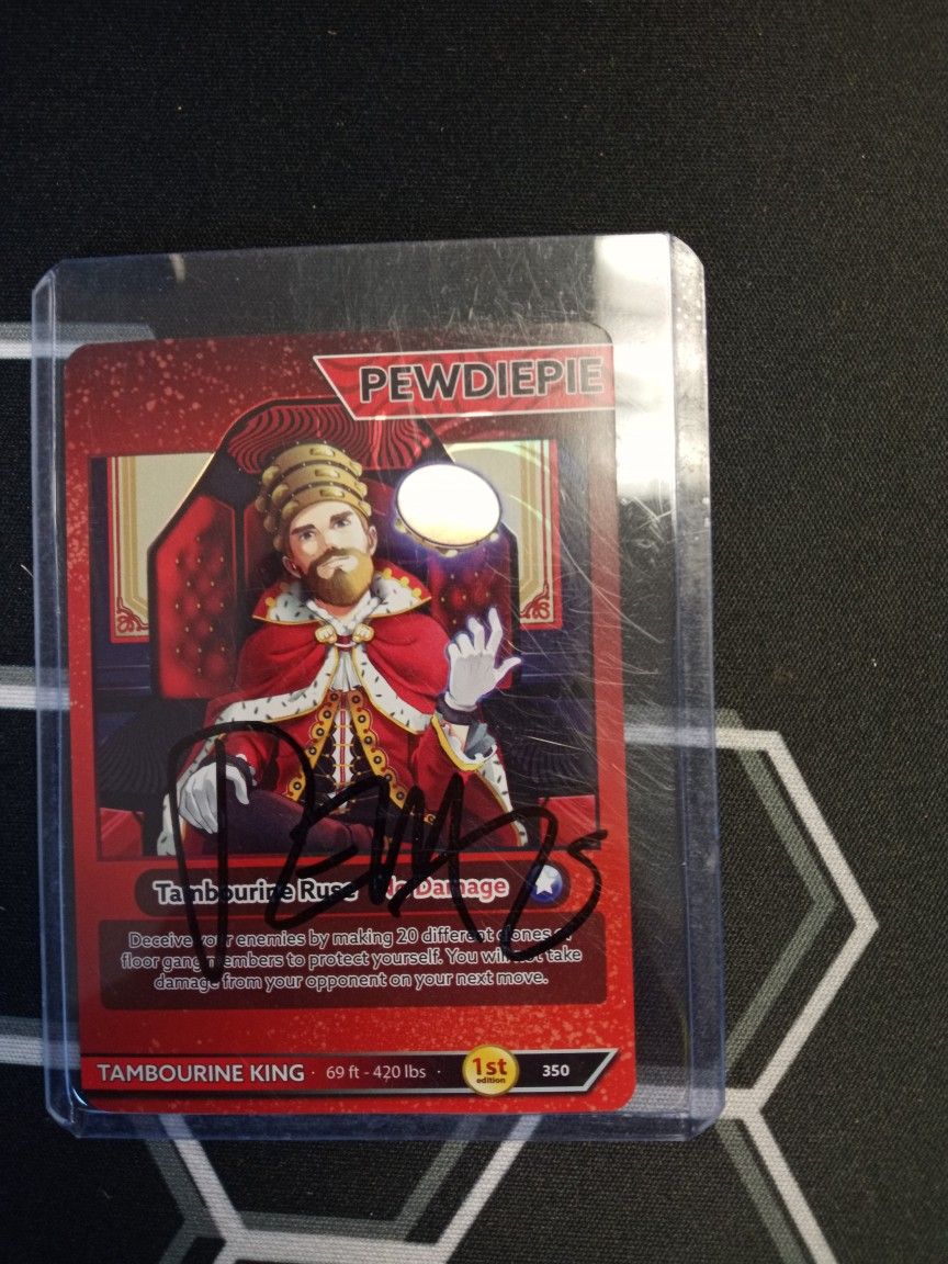Signed Limited Edition PewDiePie Card