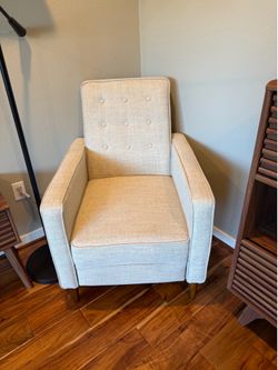 Mid-Century Modern Tufted Manual Recliner