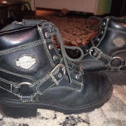 Harley Davidson Tegan Ankle Lace Up Boots 