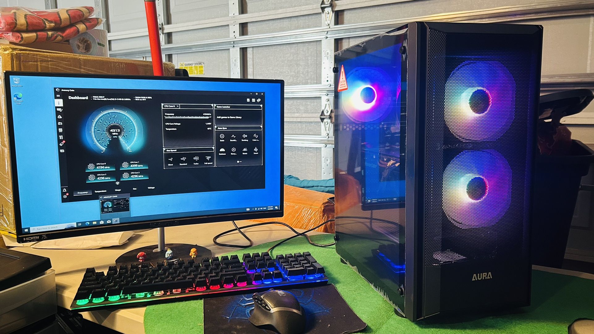 Gaming pc / i5-11400F/ rx580 8g  / 16Gb 3200  DDR4 / SSD 128G+1TB/ Windows 10Pro Computer