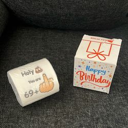 Christmas Happy Birthday 69 +1 toilet Paper/ Decor 😂/ Father’s Day, Mother’s Day, brother sister