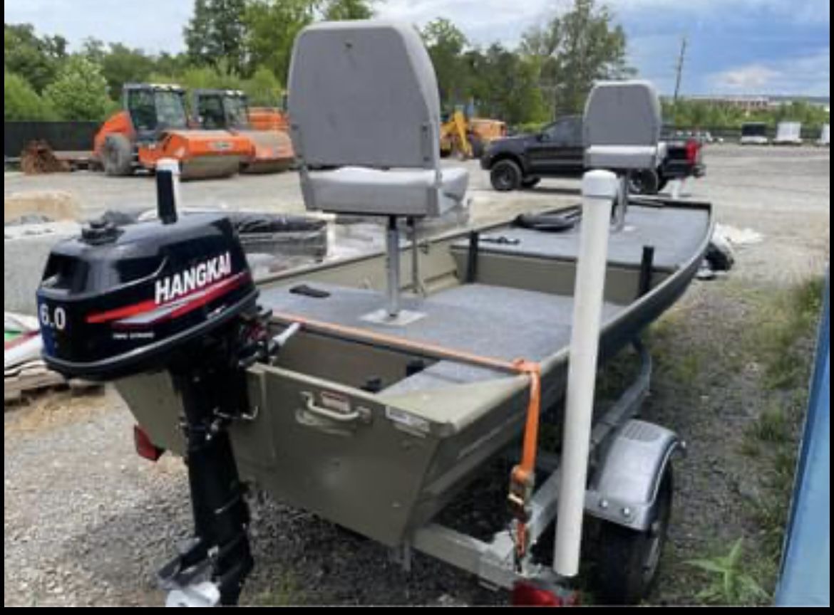 2018 Tracker 14 John Boat With Trailer 